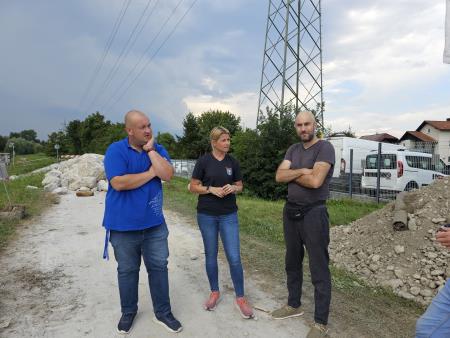 Predstavniki Občine Domžale na ogledu odprtih delovišč